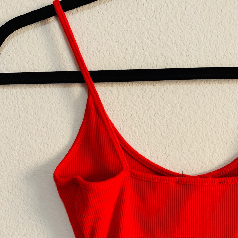 🆇DONATED🆇F21 Red ribbed bodysuit - Picture 5 of 7